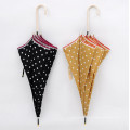 Lace Edge DOT Druck Straight Umbrella (BD-31)